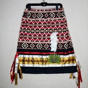 Handmade skirt with ribbons and flower